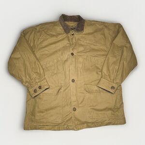 Vintage Eddie Bauer Chore Barn Coat Goose Down Liner Men’s Sz  L Corduroy Collar